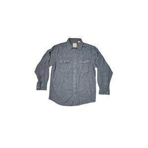 RedHead Men's Gray Flannel Button Down Shirt - Size M